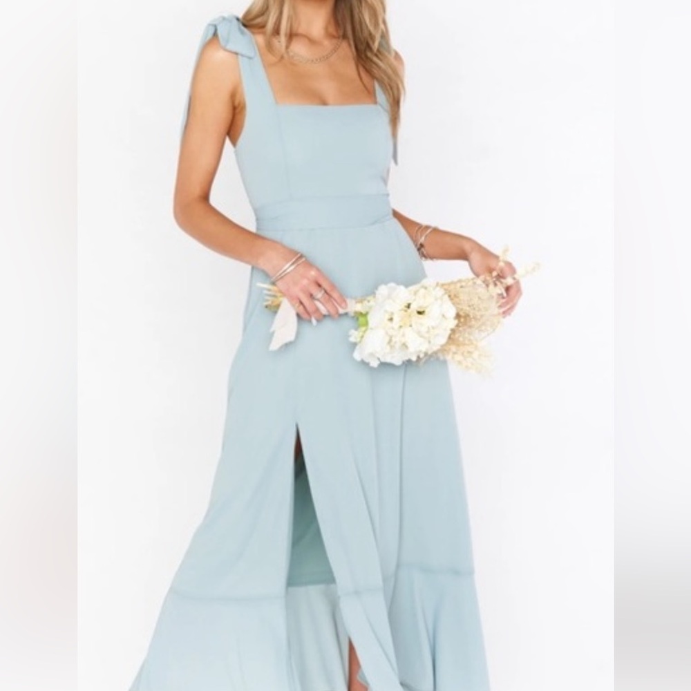 NWT show me your mumu blue Claire midi dress